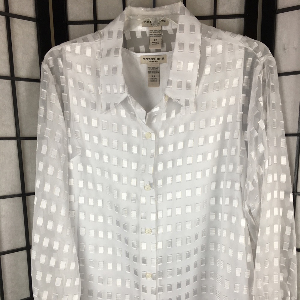 Notations 2pc NWT blouse/ Cami 2X